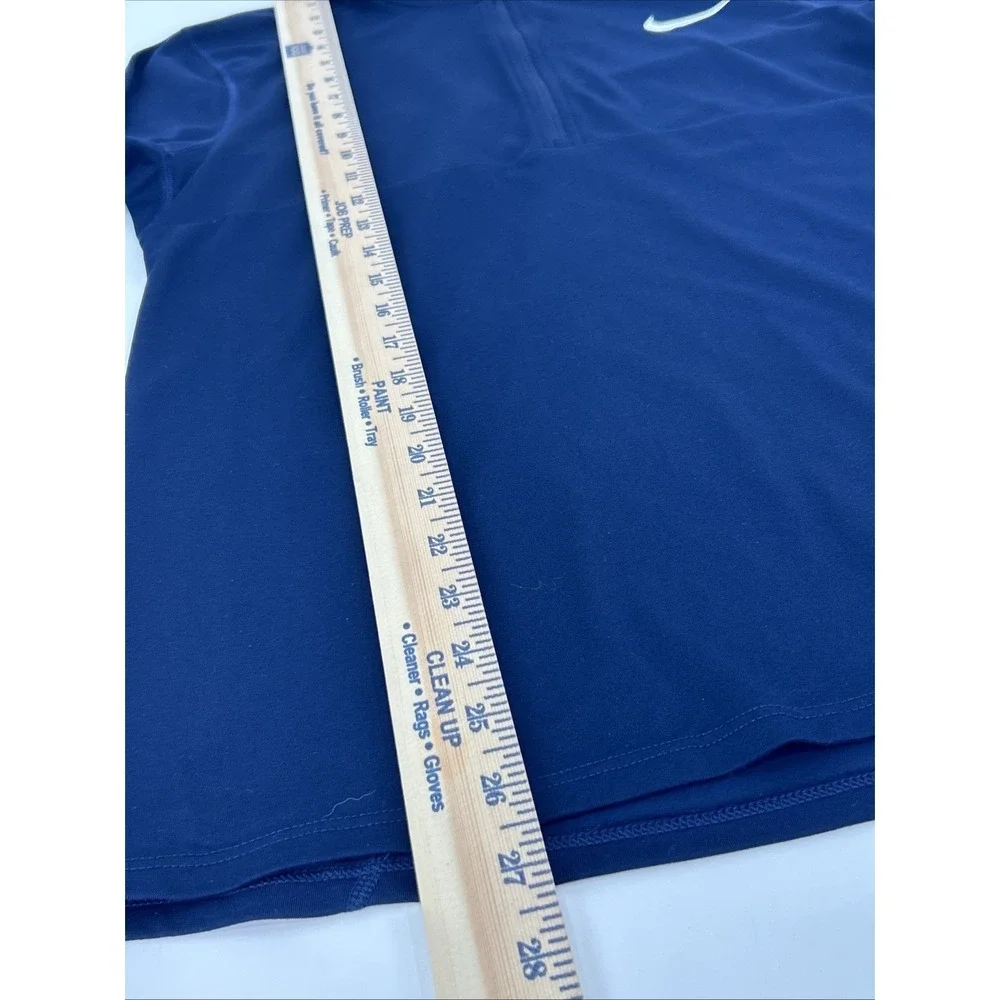Nike Dri-FIT Womens Navy Blue Quarter Zip Pullover Thumbholes‎ 926270-419 Size S